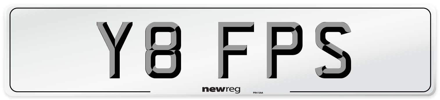 Y8 FPS Number Plate from New Reg